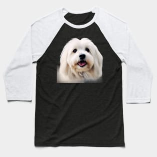 Watercolor Coton De Tulear Face Baseball T-Shirt